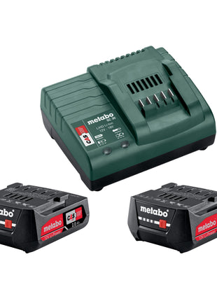 Juego de taladro atornillador a batería Metabo PowerMaxx BS 12 12 V 40 Nm (601036870) + 2 baterías 2,0 Ah + cargador + juego de accesorios + maletín