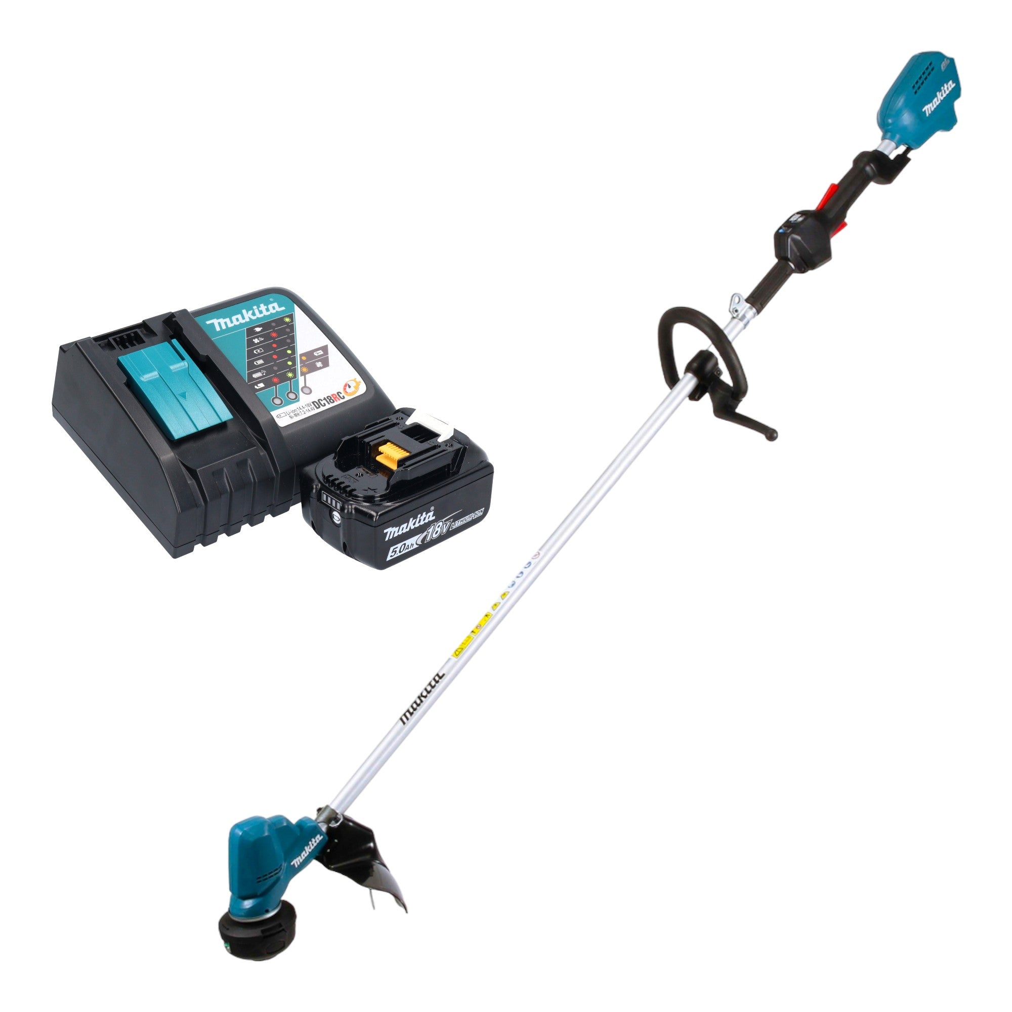 Makita DUR 190 LRTX3 Akku Rasentrimmer 18 V 300 mm Brushless 1x Akku 5 0 Ah Ladegeraet 0 - toolbrothers