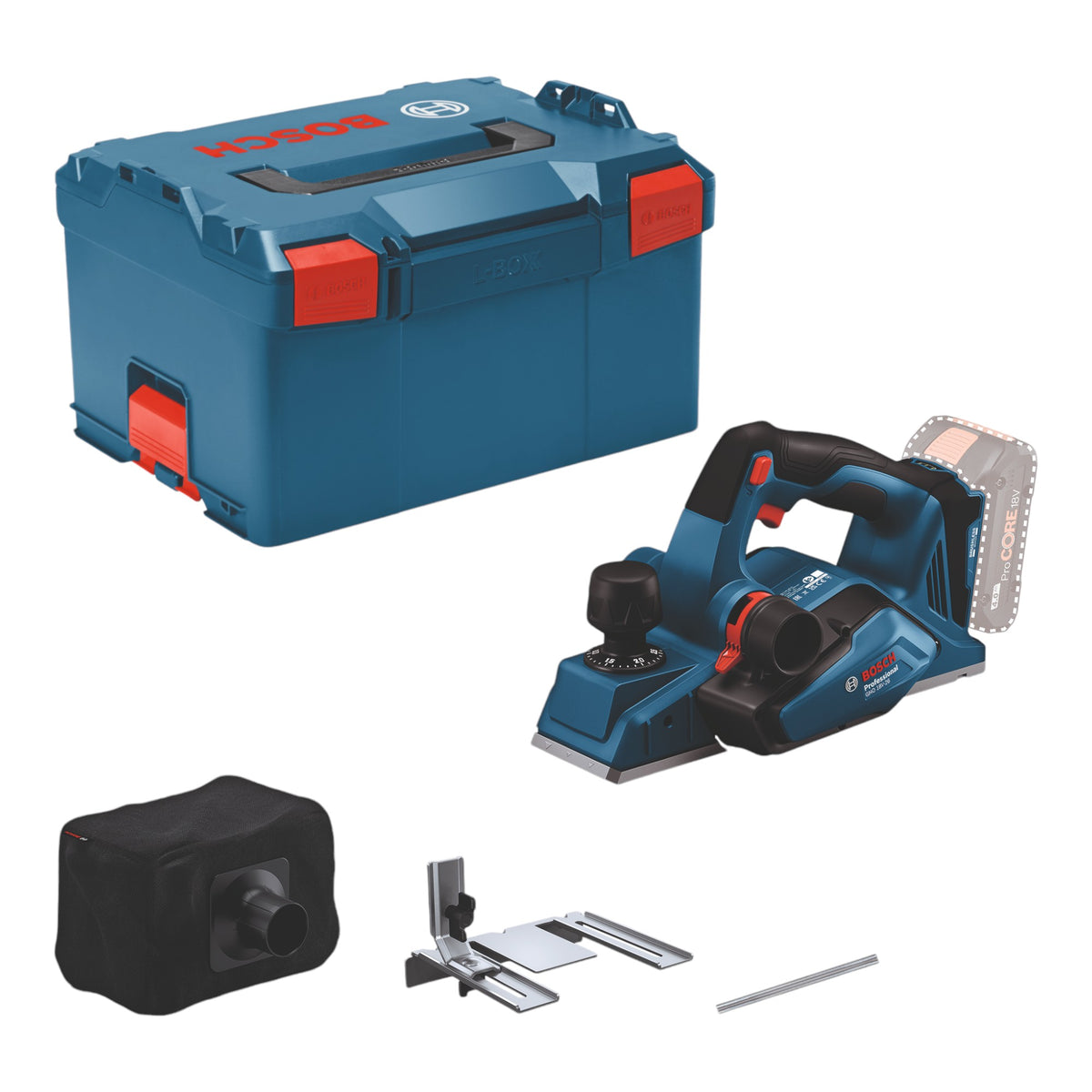 Bosch GHO 18V-26 Cepillo profesional a batería 18 V 2,6 mm sin escobillas ( 06015B5000 ) + L-Boxx - sin acumulador, sin cargador