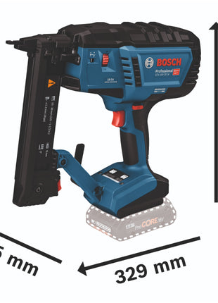 Bosch GTH 18V-38 M Grapadora para madera a batería profesional 18 V 5,8 x 10 - 38 mm sin escobillas (0601482501) + L-Boxx - sin batería, sin cargador