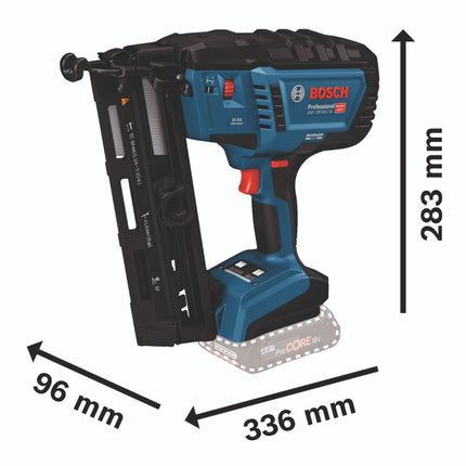Bosch GNH 18V-64-2 M Professional cordless wood nailer 18 V 1.6 x 32 - 64 mm brushless + L-Boxx ( 0601482001 ) - without battery, without charger