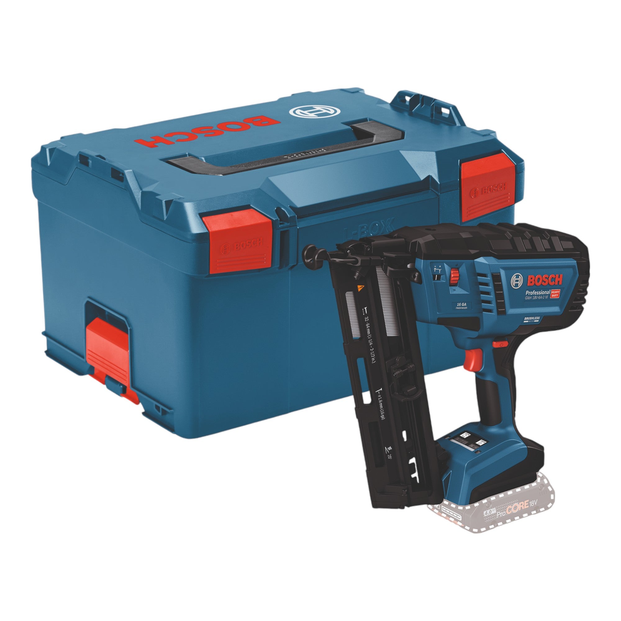 Bosch GNH 18V 64 2 M Professional Akku Holznagler 18 V 1 6 x 32 64 mm Brushless L Boxx 0601482001 ohne Akku ohne Ladegeraet 0 - toolbrothers