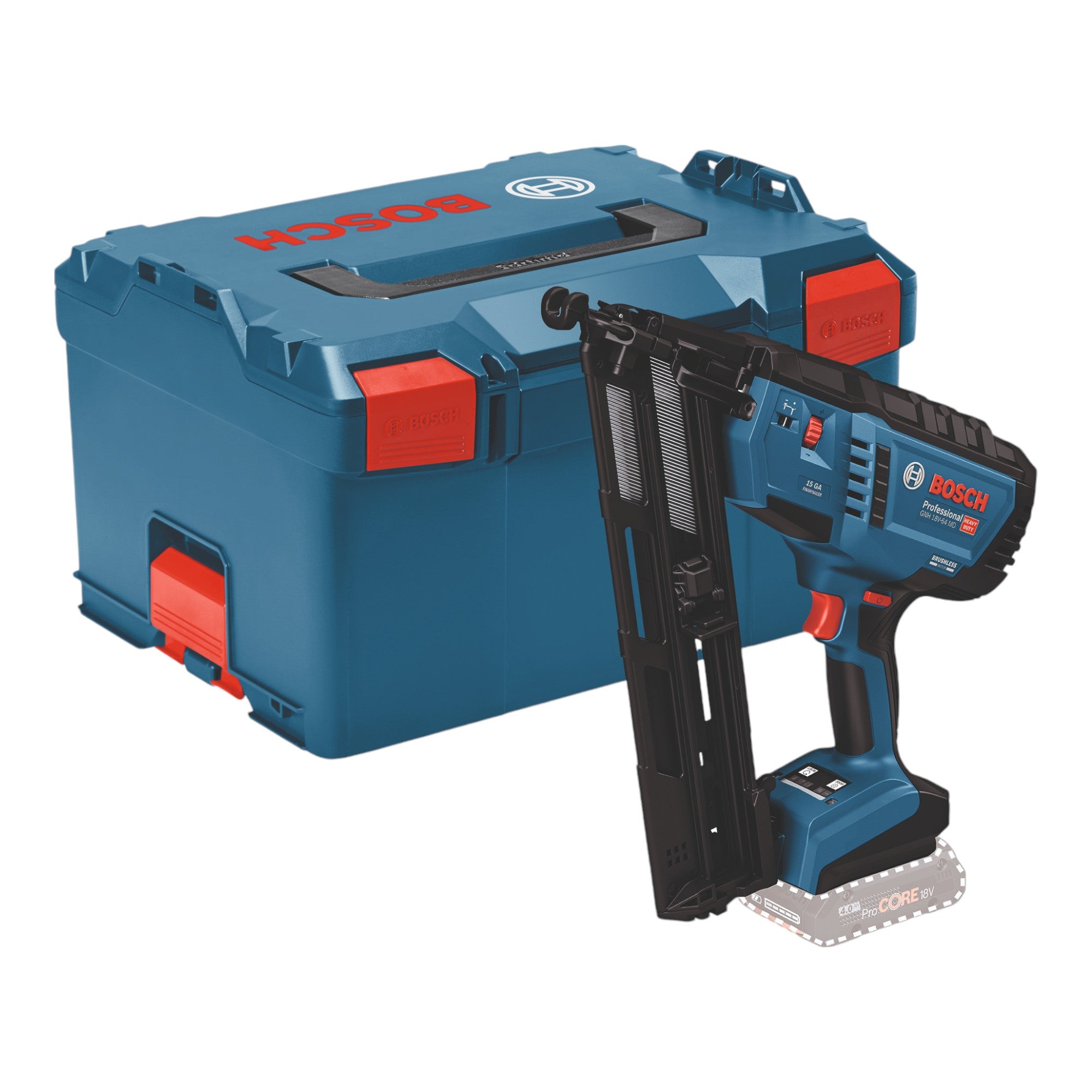 Bosch GNH 18V 64 MD Professional Akku Holznagler 18 V 1 8 x 32 64 mm Brushless L Boxx 0601482201 ohne Akku ohne Ladegeraet 0 - toolbrothers