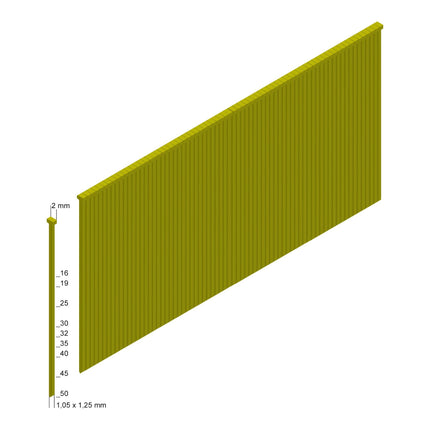 Prebena PROFI-J-BOX gwoździe z łbem do wbijania sztyfty 25 / 32 / 40 / 50 mm 12500 szt. ocynkowane hartowane
