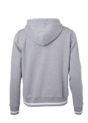 La sudadera con capucha L-BOXX en gris y blanco (hombres/talla M): deportiva y cómoda