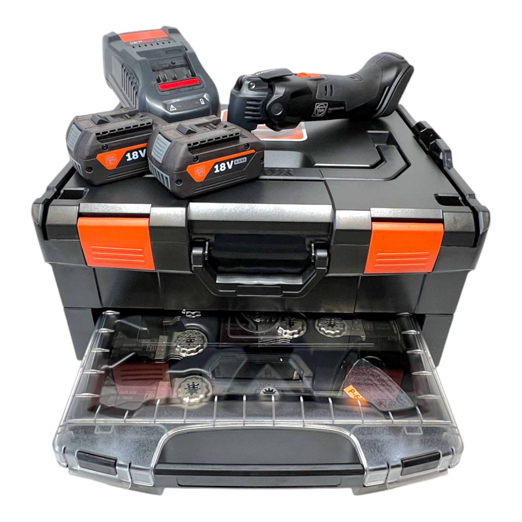 Fein Multimaster AMM 500 Plus AS Akku Multifunktionswerkzeug 18 V Starlock Plus Black Edition 71294261000 2x Akku 4 0 Ah Ladegeraet 33 tlg Zubehoer L Boxx 0 - toolbrothers