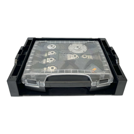 Fein Multimaster AMM 700 MAX AS utensile multifunzione a batteria 18 V Starlock Max Black Edition ( 71294161000 ) + 2x batteria 4,0 Ah + caricabatterie + 33 pezzi accessori + L-Boxx