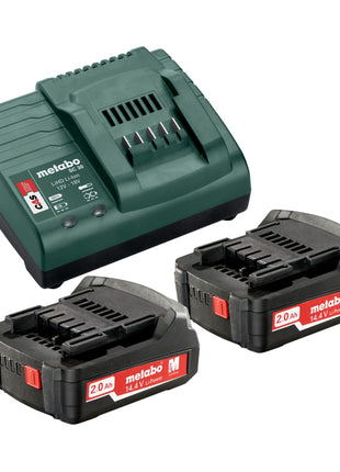 Metabo BS 14.4 Perceuse-visseuse sans fil 14,4 V 40 Nm ( 602206540 ) + 2x batterie 2,0 Ah + chargeur + coffret