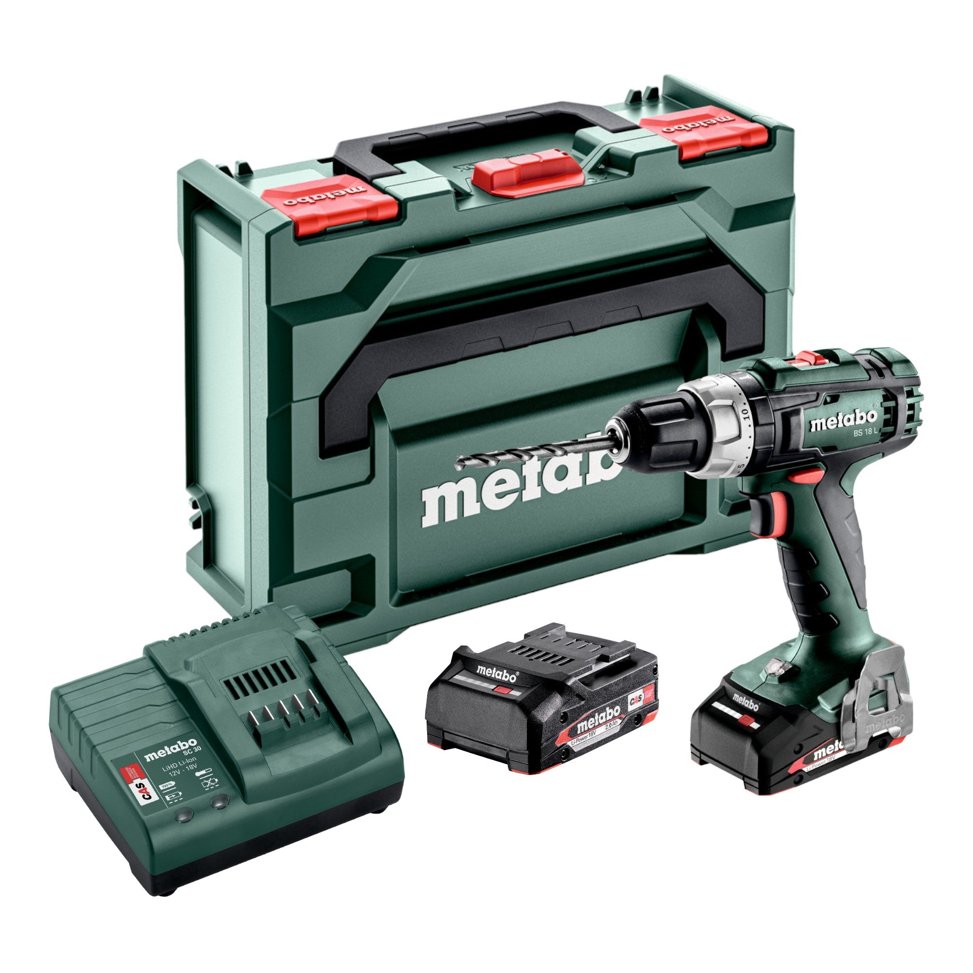 Metabo BS 18 L Akku Bohrschrauber 18 V 50 Nm 602321500 2x Akku 2 0 Ah Ladegeraet Metabox 0 - toolbrothers