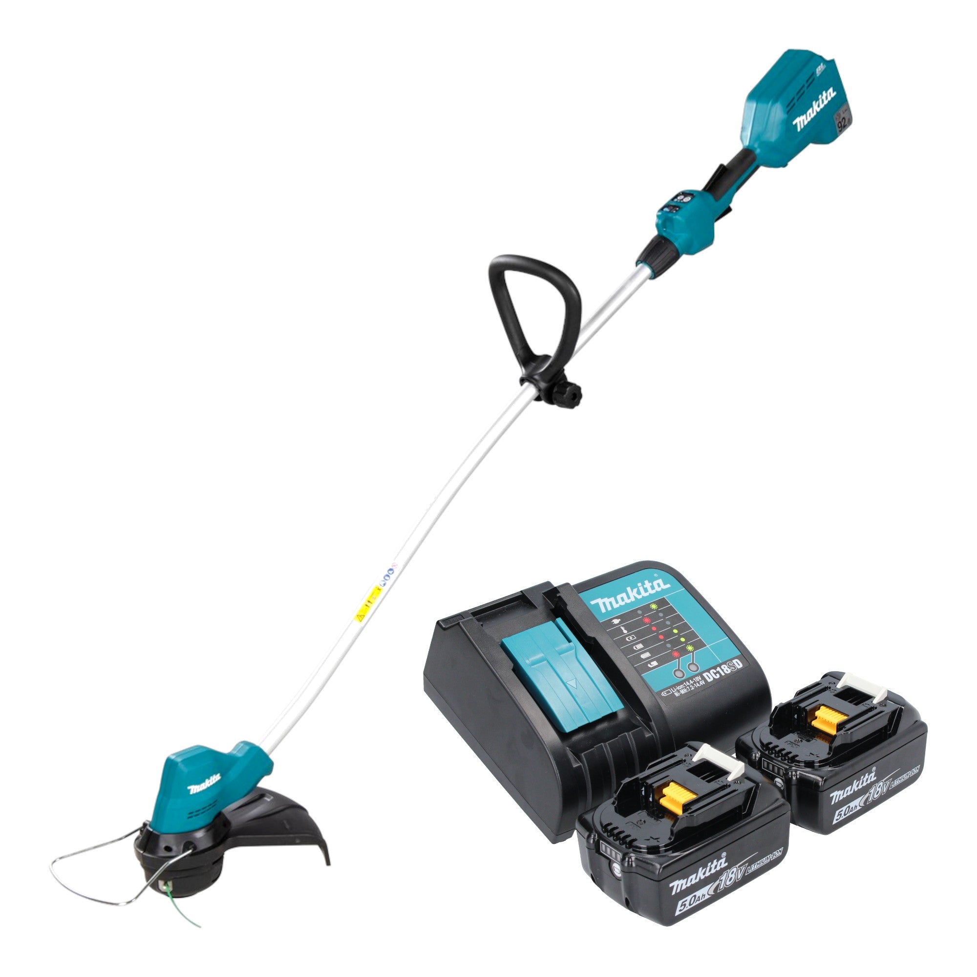 Makita DUR 189 ST2 Akku Rasentrimmer 18 V 300 mm Brushless 2x Akku 5 0 Ah Ladegeraet 0 - toolbrothers