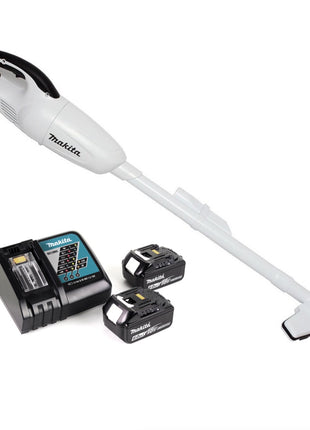 Makita DCL 180 RG W 18 V Li-Ion Aspirateur sans fil blanc + 2x Batteries 6,0 Ah + Chargeur