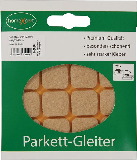 Deslizador de parquet Premium (3000271031) 20 x 20 mm autoadhesivo