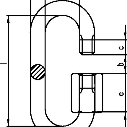 Quick-release chain fastener ( 1000120504 ) size 4 galvanised
