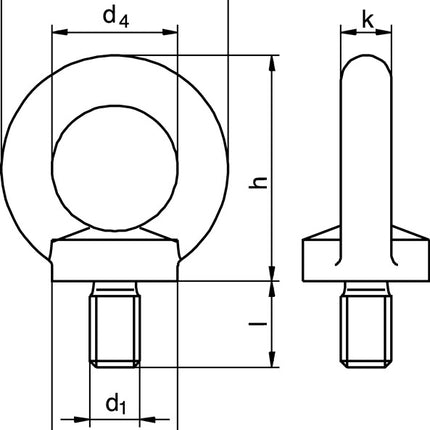 Eyebolt DIN 580 ( 5000601201 ) Thread M8 galvanised