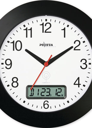 Horloge murale ( 9106486631 ) Horloge radio en plastique noir chiffres