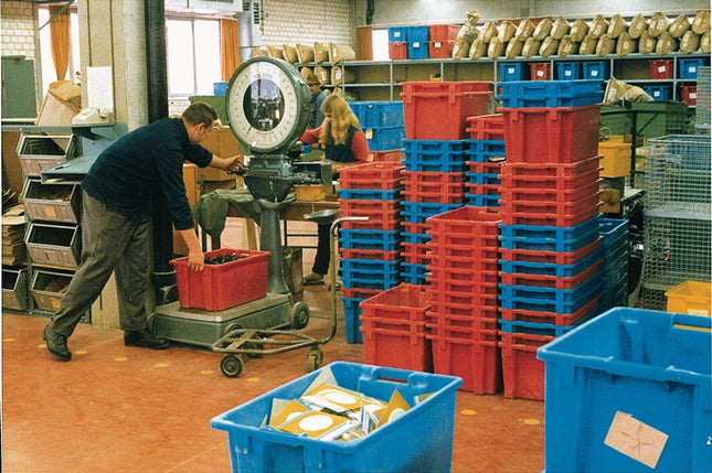 Swivel stacking container ( 9000446962 ) PP yellow