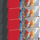 Stojak na broszury ( 9000493723 ) H560xW240xDmm metalowy srebrny