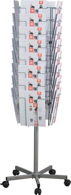 Présentoir à prospectus ( 9000493685 ) Ø 510 mm H1475mm 32 cases DIN A4