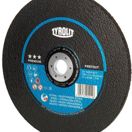 Disco de desbaste Tyrolit PREMIUM ( 4000845912 ) D230xS7mmGrit 30 Diámetro 22.23 mm