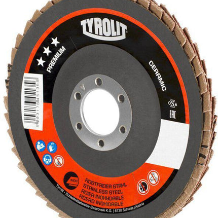 Tyrolit Fächerscheibe PREMIUM CERAMIC ( 8000758790 ) Ø 125 mm Körnung 60 gerade