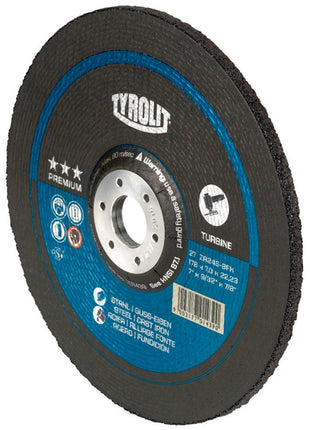 Disco abrasivo Tyrolit PREMIUM T-GRIND (8000758433) D125xS7mm grano 24 diámetro 22,23 mm