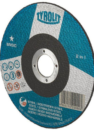 Disco de corte Tyrolit BASIC (8000757601) D125x1,6mm orificio recto 22,23 mm