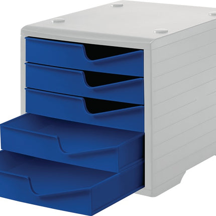 caja de almacenaje styro ( 9000493474 ) 5 cajones gris/azul