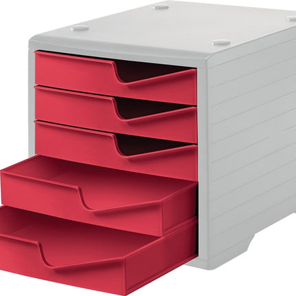 Caja de almacenamiento de poliestireno (9000493476) 5 cajones gris/arándano