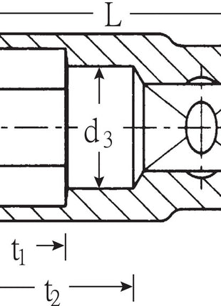 Stahlwille Steckschlüsseleinsatz 456 9 ( 8000334537 ) 3/8 ″ 6 kant Länge 25 mm