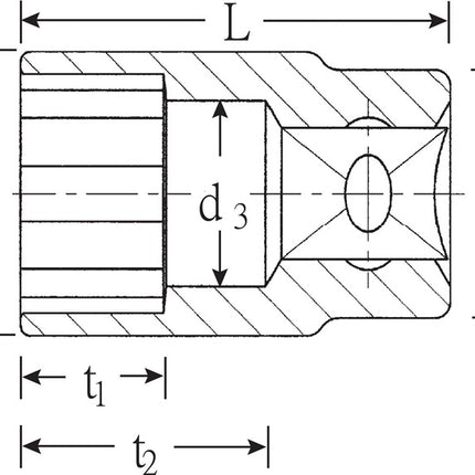 Toma Stahlwille 52 ( 8000334438 ) 1/2 ″ hexagonal longitud 47 mm