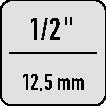 Stahlwille Steckschlüsseleinsatz 52 ( 8000334439 ) 1/2 ″ 6-kant Länge 52 mm