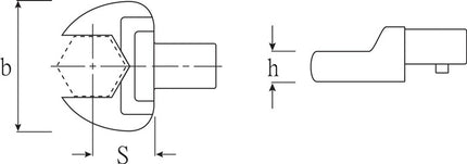 Outil d'insertion dans la bouche Stahlwille 731/40 15 ( 8000333456 ) Clé de 15 mm 14 x 18 mm