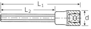 Inserto de llave de vaso Stahlwille 1054/2054 (8000333129) 1/2″ longitud hexagonal 120 mm