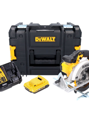 DeWalt DCS 391 D1 Akku Handkreissäge 18 V 165 mm + 1x Akku 2,0 Ah + Ladegerät + TSTAK - Toolbrothers