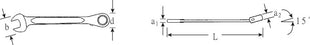 Llave de trinquete combinada Stahlwille OPEN-RATCH 17 (8000647192) ancho de llave 24 mm, largo 296 mm