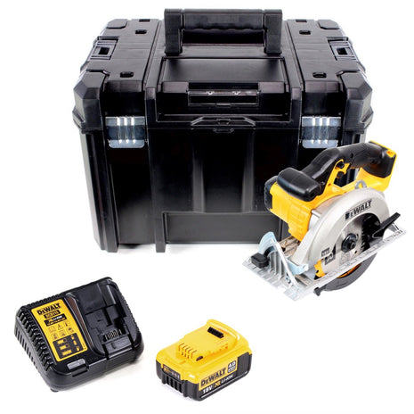 DeWalt DCS 391 M1 Akku Kreissaege 18V 165 mm 1x Akku 4 0Ah Ladegeraet Saegeblatt TSTAK 1 - toolbrothers