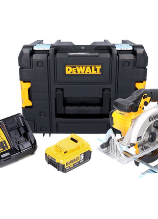 DeWalt DCS 391 P1 Akku Handkreissäge 18 V 165 mm + 1x Akku 5,0 Ah + Ladegerät + TSTAK - Toolbrothers