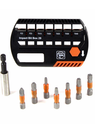 Fein Impact Bit Box 29 mit 7 Bits und 1 magnetischem Bithalter im Bit Organizer ( 60510221010 ) 29mm - Toolbrothers