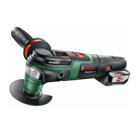 Bosch AdvancedMulti 18 V Akku Multifunktionswerkzeug mit AutoClic - im Transportkoffer + 1x 2,5 Ah Akku + 1x Ladegerät + Zubehör ( 0603104001 ) - Toolbrothers