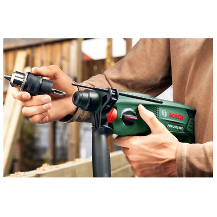 Bosch Heimwerker PBH 2500 SRE Bohrhammer im Koffer mit SDS-Plus Bohrer Set und Wechselbohrfutter ( 0603344404 ) - Toolbrothers