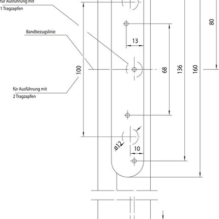 Paumelle Simonswerk VARIANT VX 7939 ( 3000700118 ) inox brossé mat 160 kg portes à recouvrement