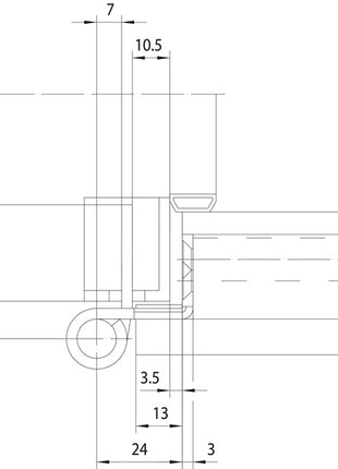 Bisagra para objetos Simonswerk VARIANT VX 7939 (3000700118) acero inoxidable cepillado mate 160 kg puertas solapadas