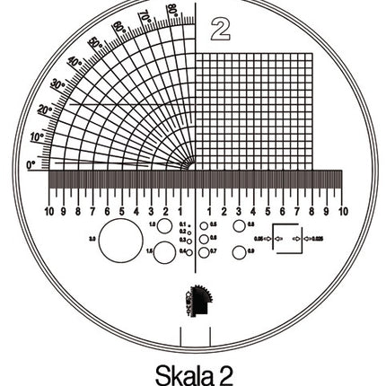 Schweizer Standlupe Tech-Line ( 4000851710 ) Vergrößerung 8x Skala 1, 2, 3, 4, 5