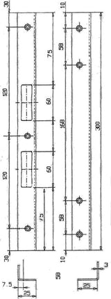 Frontale angolare di sicurezza Schnegel ( 3000259565 ) Lunghezza 300 mm Larghezza 25 mm Spessore 3 mm 006/900
