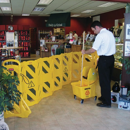 Rubbermaid barrier grid ( 9001477000 ) polyethylene yellow mobile, 16 pcs.