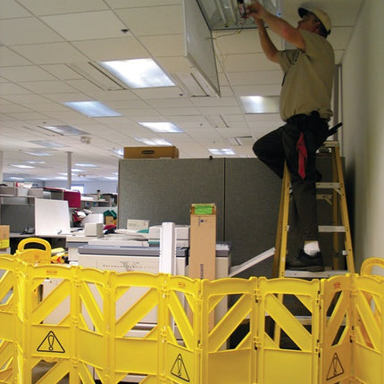 Rubbermaid barrier grid ( 9001477000 ) polyethylene yellow mobile, 16 pcs.