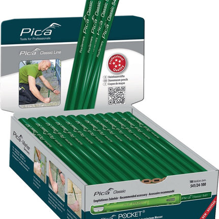 Matita per intagliatori in pietra Pica Classic 541 ( 4000871354 ) lunghezza 30 cm non temperata