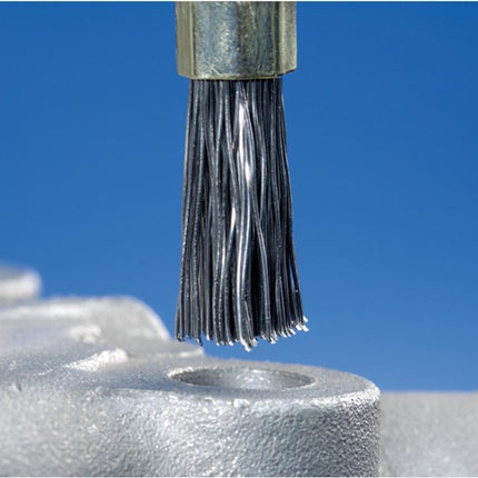 Spazzola PFERD PBU ST ( 8000432589 ) Ø 10 mm spessore del filo 0,35 mm 20000 min-¹