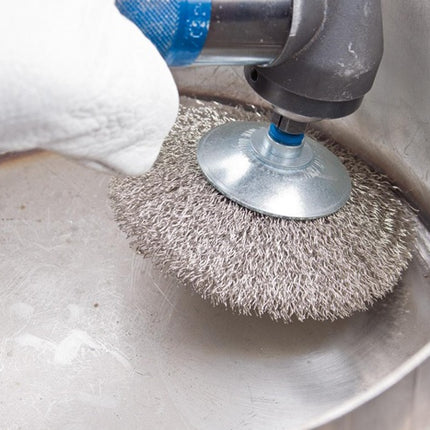 Carda cónica PFERD KBU INOX ( 8000431755 ) Ø 95 mm grosor del alambre 0,3 mm 12000 min-¹