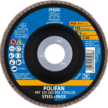 PFERD flap disc ( 8000429965 ) Ø 125 mm grit size 60 flat